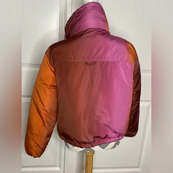 BDG XS Orange Purple Pink Ombré Puffer - Picture 9 of 15
